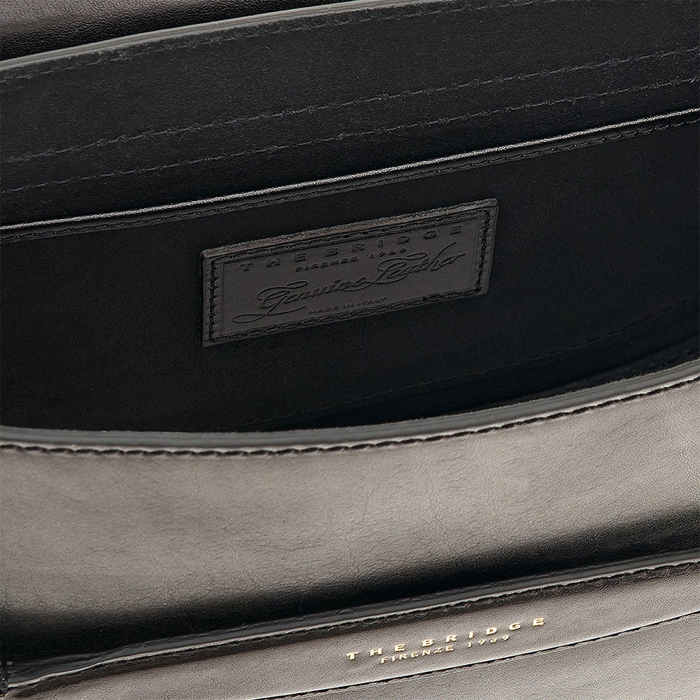 Borsa Donna con Pattina a Tracolla THE BRIDGE linea Bettina in Pelle Nera