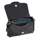 THE BRIDGE Damen-Umhängetasche Bice-Linie aus schwarzem Leder