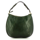 Hobo-Tasche für Damen mit Schultergurt THE BRIDGE Brigida-Linie aus grünem Leder