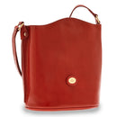 THE BRIDGE Bucket Shoulder Bag für Damen aus rotem Leder der Story-Linie