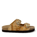 Damenschuhe 1A Classe Alviero Martini Doppelband-Hausschuhe mit Geo Classic-Aufdruck 0516