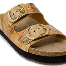 Damenschuhe 1A Classe Alviero Martini Doppelband-Hausschuhe mit Geo Classic-Aufdruck 0516