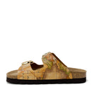Damenschuhe 1A Classe Alviero Martini Doppelband-Hausschuhe mit Geo Classic-Aufdruck 0516