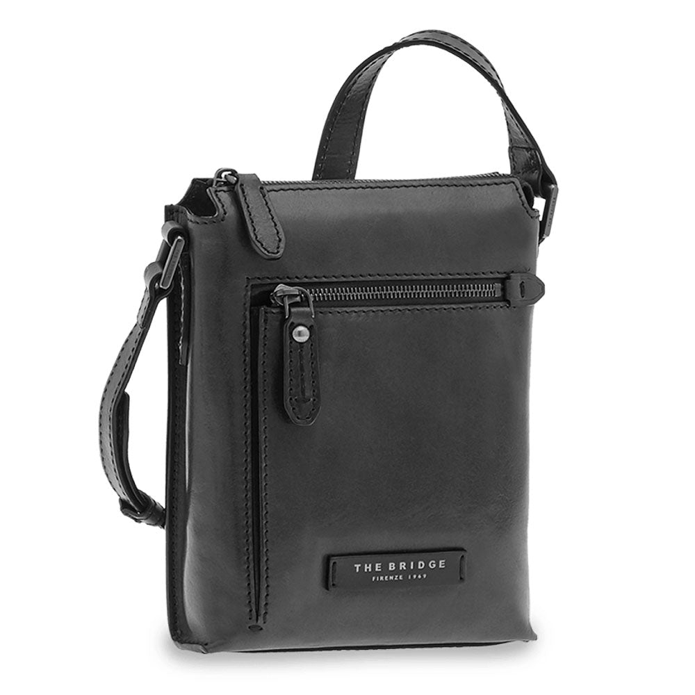Borsello Uomo Medio THE BRIDGE In Pelle Nera Linea Kallio A Sconto borsello-uomo-medio-the-bridge-in-pelle-nera-linea-kallio-a-sconto