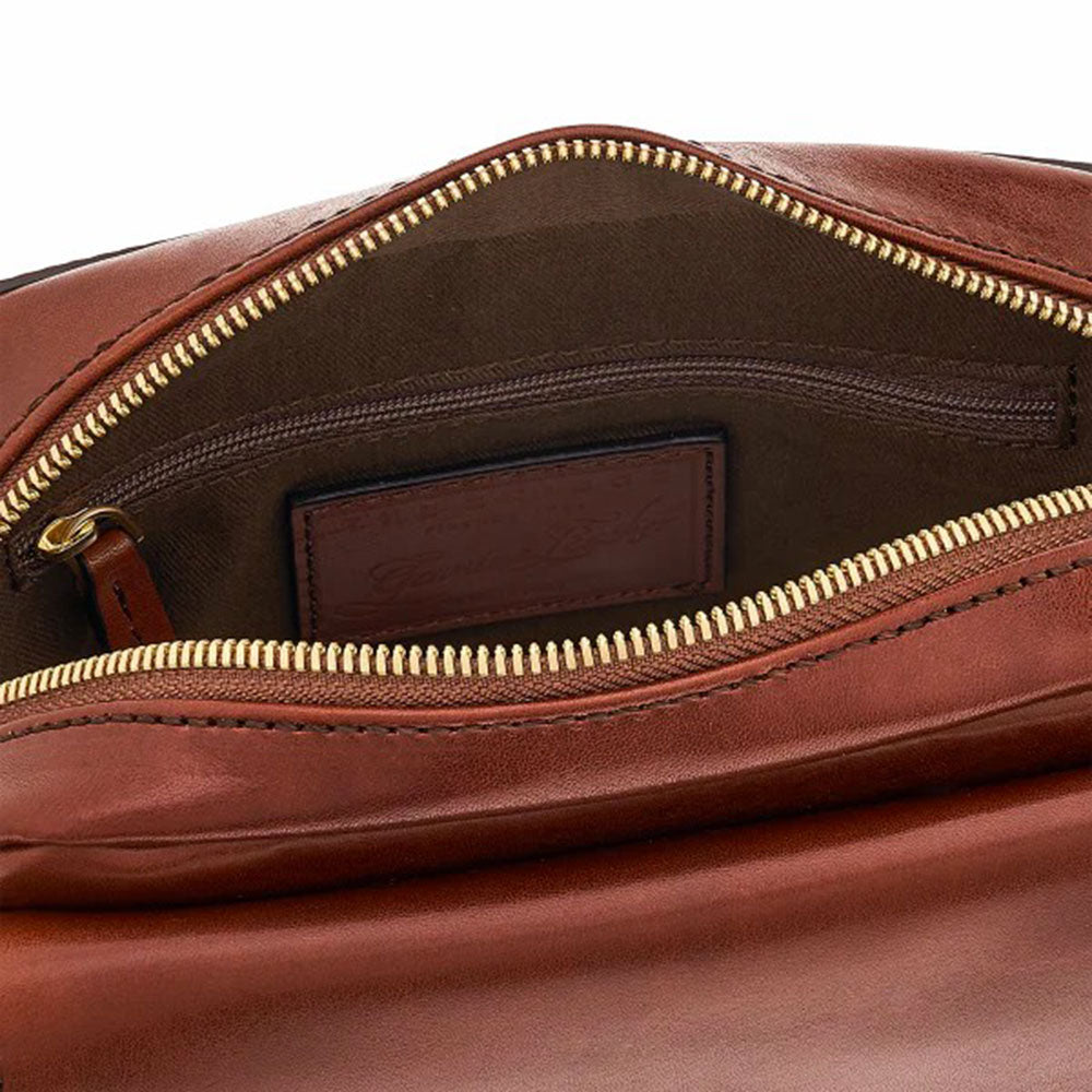 THE BRIDGE Mittelgroße Herrentasche aus braunem Leder der Dante-Linie