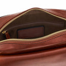 THE BRIDGE Mittelgroße Herrentasche aus braunem Leder der Dante-Linie