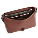 Herren-Messenger mit Klappe THE BRIDGE Biagio-Linie aus braunem Leder