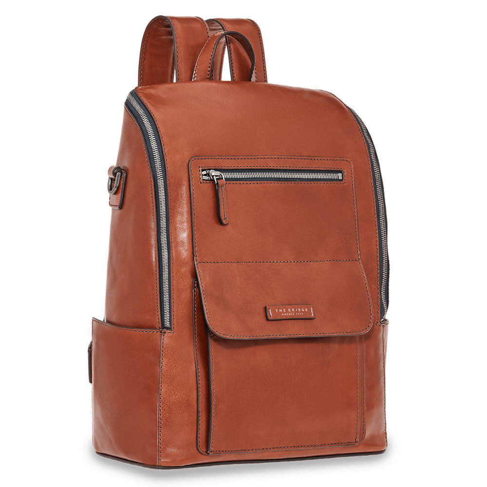 Zaino Uomo Grande THE BRIDGE linea Alberto in Pelle Marrone