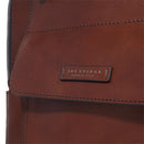 Herrenrucksack mit Reißverschluss THE BRIDGE Alberto-Linie aus braunem Leder