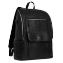 Herrenrucksack mit Reißverschluss THE BRIDGE Alberto-Linie aus schwarzem Leder