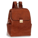 Herrenrucksack mit Klappe THE BRIDGE Dante-Linie aus braunem Leder