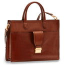 THE BRIDGE Herren-Aktentasche mit zwei Griffen aus braunem Leder der Dante-Linie, hergestellt in Italien