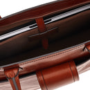 THE BRIDGE Herren-Aktentasche mit zwei Griffen aus braunem Leder der Dante-Linie, hergestellt in Italien