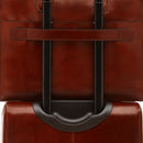 THE BRIDGE Herren-Aktentasche mit zwei Griffen aus braunem Leder der Dante-Linie, hergestellt in Italien