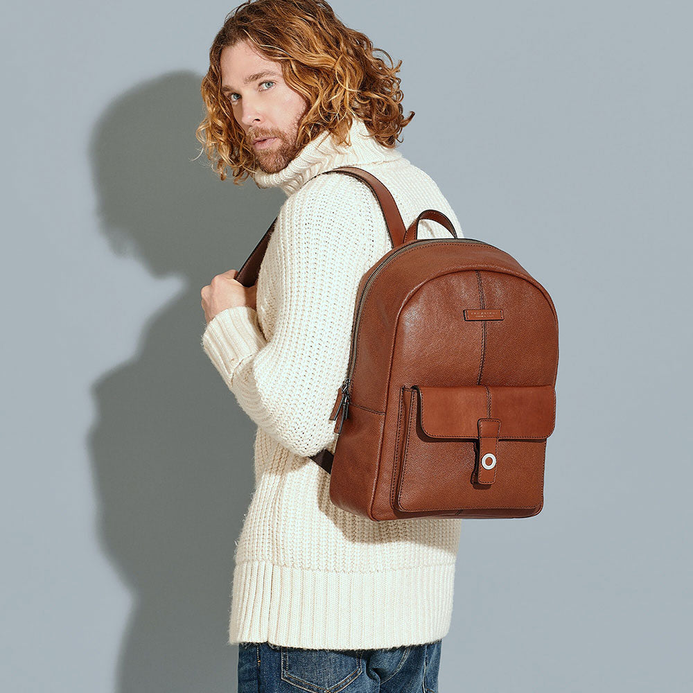 Zaino Uomo Porta PC THE BRIDGE linea Biagio in Pelle Nera