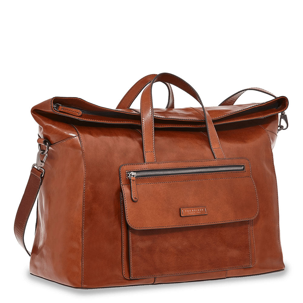 THE BRIDGE Reisetasche Alberto-Linie aus braunem Leder