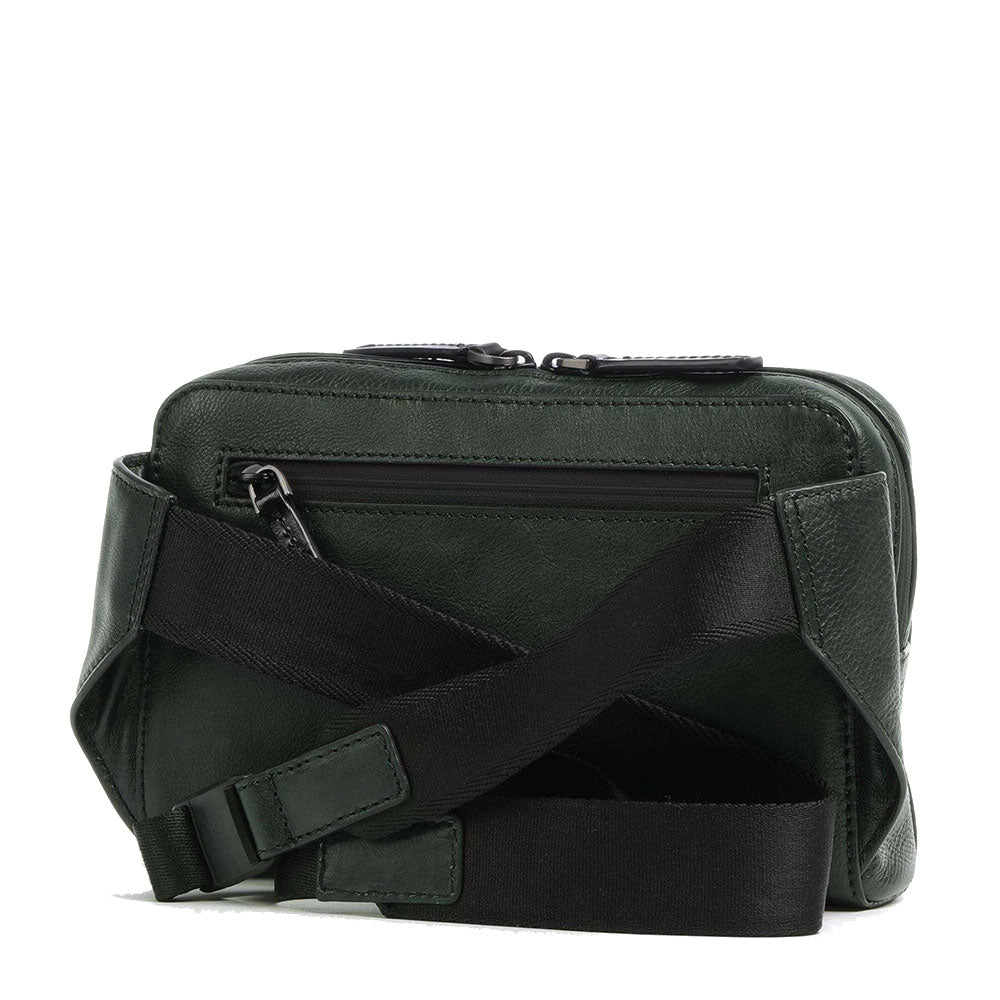 THE BRIDGE Herren-Gürteltasche aus der Damiano-Linie aus grünem Leder