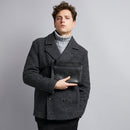 THE BRIDGE Herren-Clutch-Tasche der Damiano-Linie aus schwarzem Leder