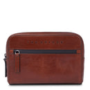 Herren-Clutch mit Armband THE BRIDGE Damiano-Linie aus braunem Leder