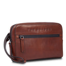 Herren-Clutch mit Armband THE BRIDGE Damiano-Linie aus braunem Leder