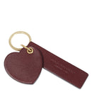 Portachiavi con Cuore THE BRIDGE linea Duccio in Pelle Bordeaux