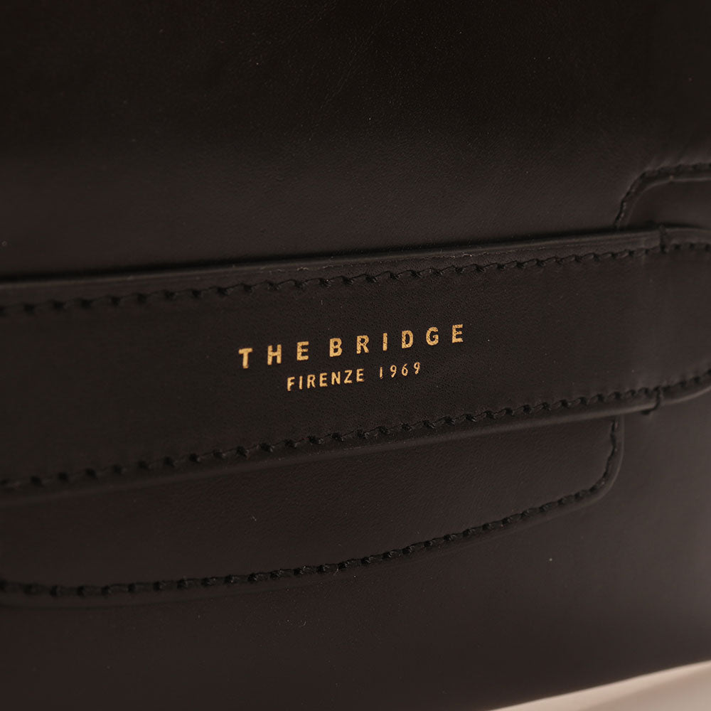 Pochette Donna Media con Polsiera THE BRIDGE linea Lucrezia in Pelle Nera