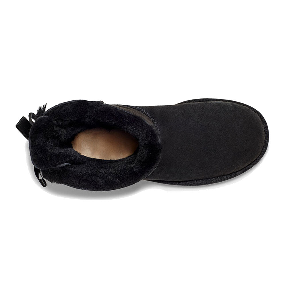 Stivaletti Donna UGG Bailey Bow II in Pelle Scamosciata colore Nero a Stivaletti Donna UGG Bailey Bow II in Pelle Scamosciata colore Nero a
