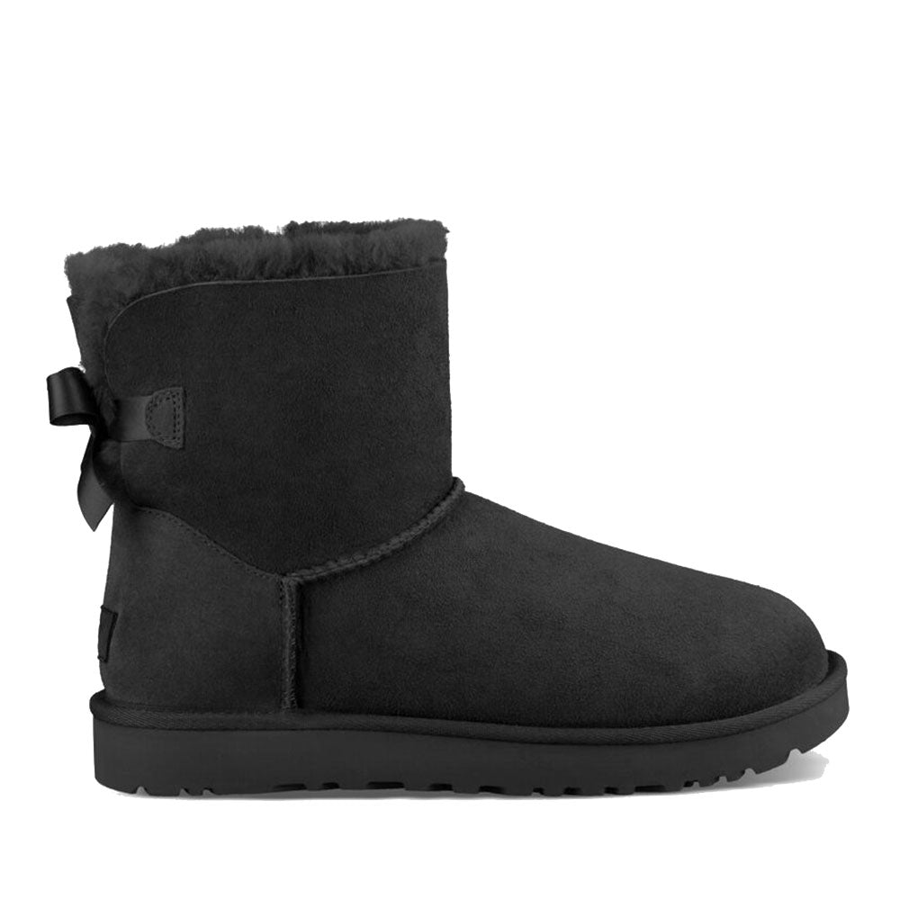 Stivaletti Donna UGG Mini Bailey Bow II in Pelle Scamosciata colore Nero