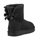 Stivaletti Donna UGG Mini Bailey Bow II in Pelle Scamosciata colore Nero