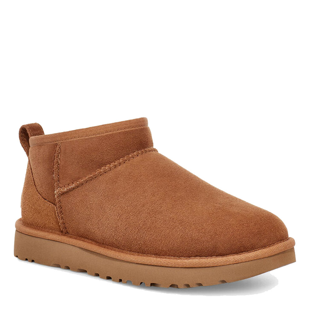 Stivaletti Donna UGG Classic Ultra Mini in Pelle Scamosciata colore Chestnut