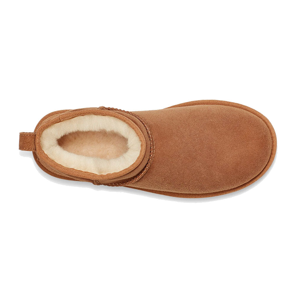 Stivaletti Donna UGG Classic Ultra Mini in Pelle Scamosciata colore Chestnut