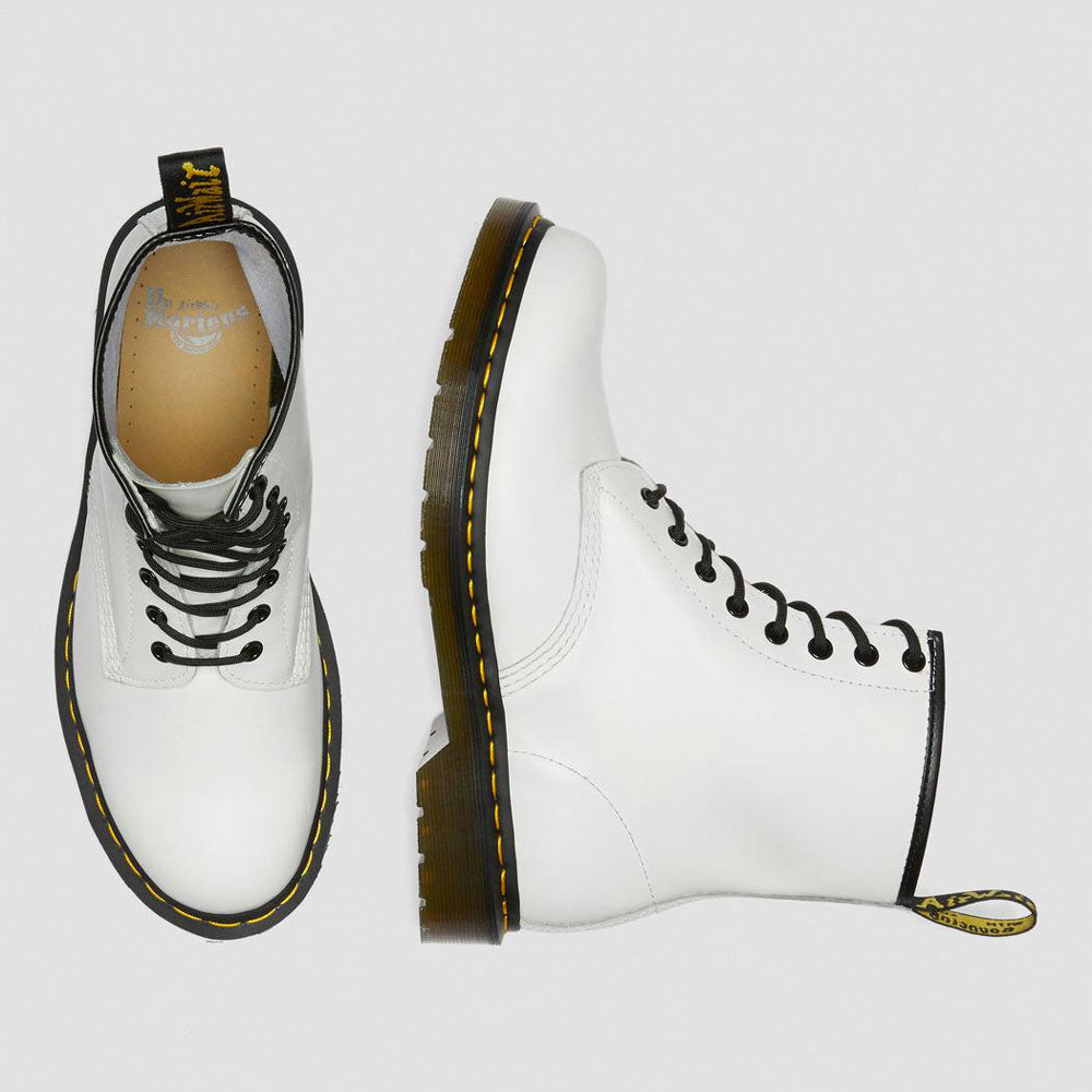 Scarpe DR. MARTENS Stivali linea 1460 in Pelle Bianca