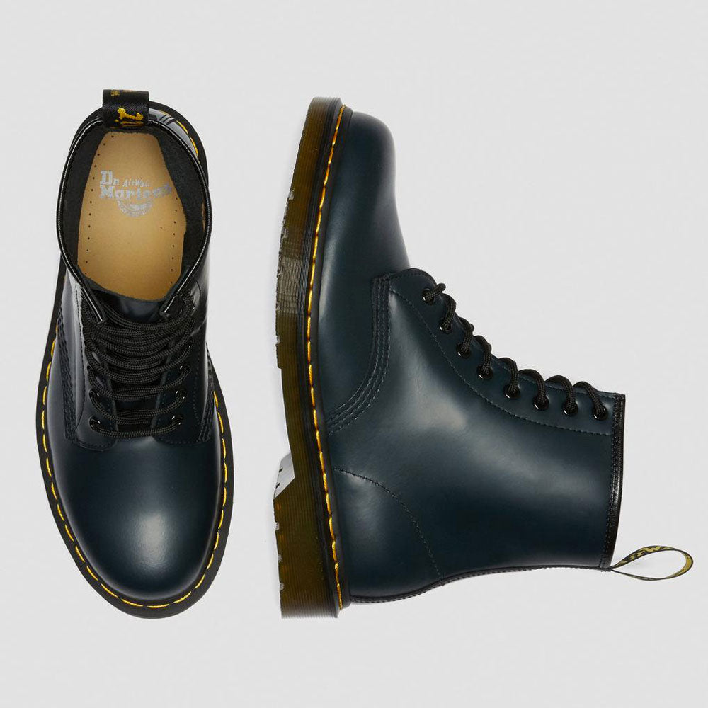 Scarpe DR. MARTENS Stivali linea 1460 in Pelle Blu Navy a sconto Cuoieriashop