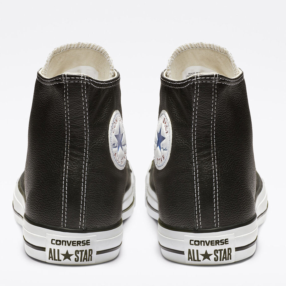 Scarpe Uomo CONVERSE Sneakers Alte linea Chuck Taylor All Star Classic Leather in Pelle Nera