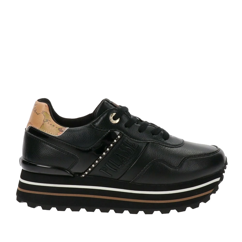 Damenschuhe 1A Classe Alviero Martini Running Sneakers Schwarz und Geo Classic 1695