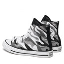 CONVERSE Herrenschuhe Chuck Taylor All Star High-Top-Sneaker aus weißem, schwarzem und grauem Camouflage-Stoff