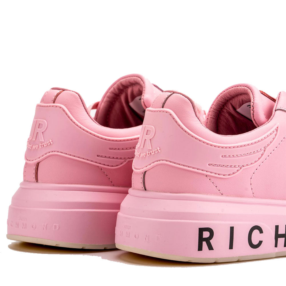 Scarpe Donna JOHN RICHMOND Sneakers in Pelle Light Pink con Logo Laterale