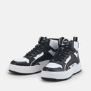 Scarpe BUFFALO Sneakers Alte Vegan linea RSE MID colore Nero e Bianco