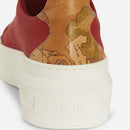 Scarpe Donna 1A Classe Alviero Martini linea Winter Map Sneakers in Tessuto Gommato Rosso e Geo Classic A300