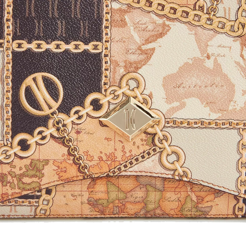 Damen-Umhängetasche 1A Classe Alviero Martini Spicci Bag-Linie, dunkelbraune Farbe GV98