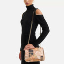 Damen-Umhängetasche 1A Classe Alviero Martini Spicci Bag-Linie, dunkelbraune Farbe GV98