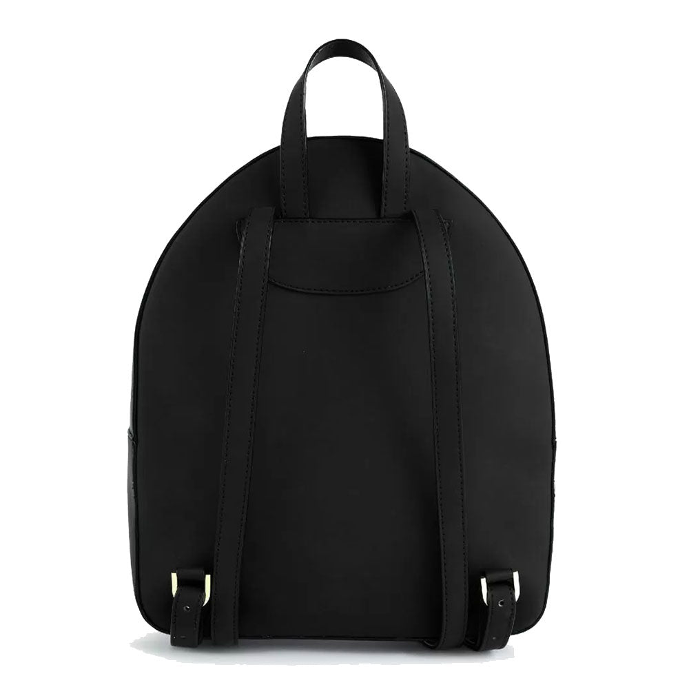 1A Classe Alviero Martini Damenrucksack Geo Joy-Linie aus schwarzem gummiertem Stoff GZ33