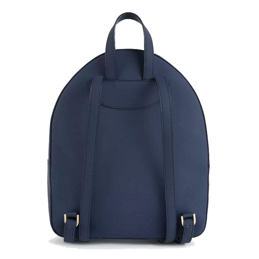 1A Classe Alviero Martini Damenrucksack Geo Joy-Linie aus blauem gummiertem Stoff GZ33