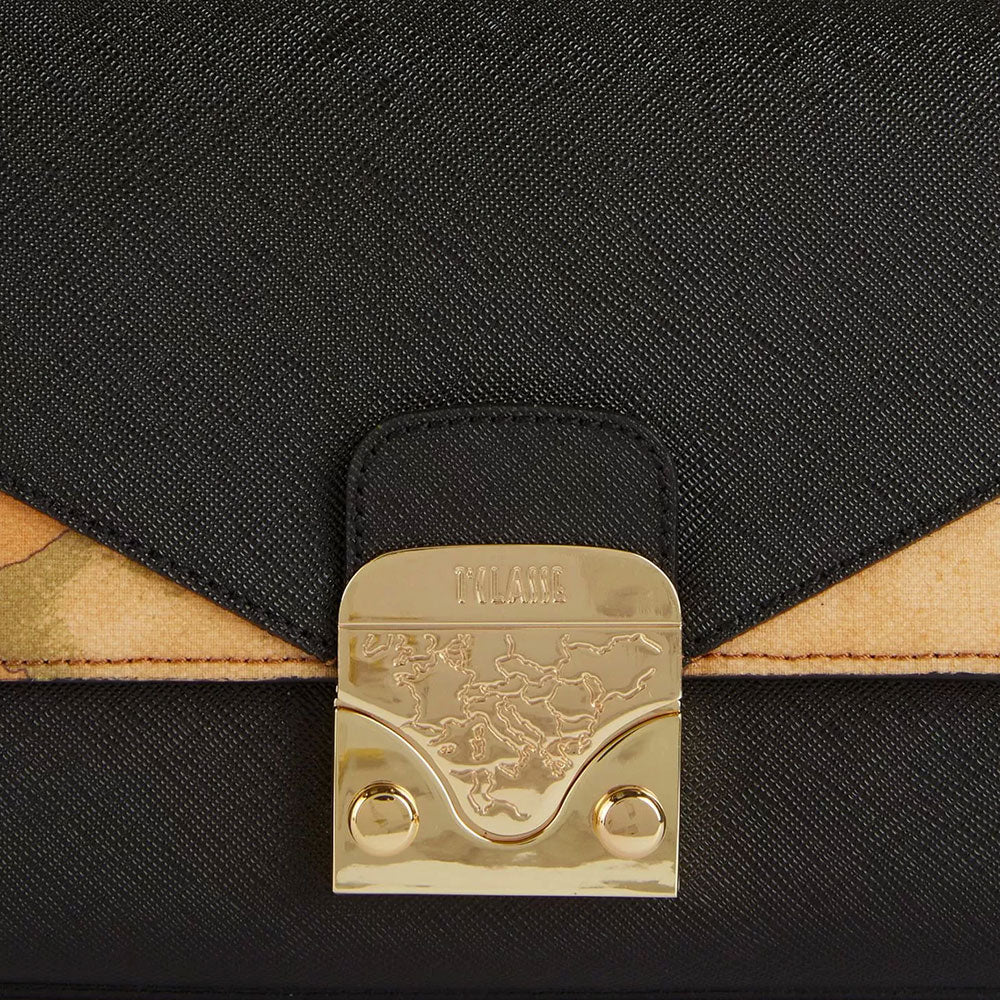 Damen-Umhängetasche 1A Classe Alviero Martini Gossip Bag-Linie, Schwarz und Geo Classic GZ42