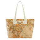 Einkaufstasche 1A Classe Alviero Martini Soft Atlantic Geo Classic und Ivory GZ72 Linie