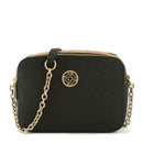 Damen-Umhängetasche mit doppeltem Reißverschluss 1A Classe Alviero Martini Rich Summer Bag-Linie Schwarz GZ95