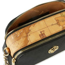 Damen-Umhängetasche mit doppeltem Reißverschluss 1A Classe Alviero Martini Rich Summer Bag-Linie Schwarz GZ95