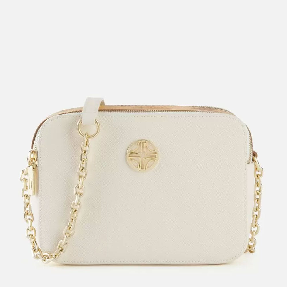 Damen-Schultertasche mit doppeltem Reißverschluss 1A Classe Alviero Martini Rich Summer Bag Linie Elfenbein GZ95