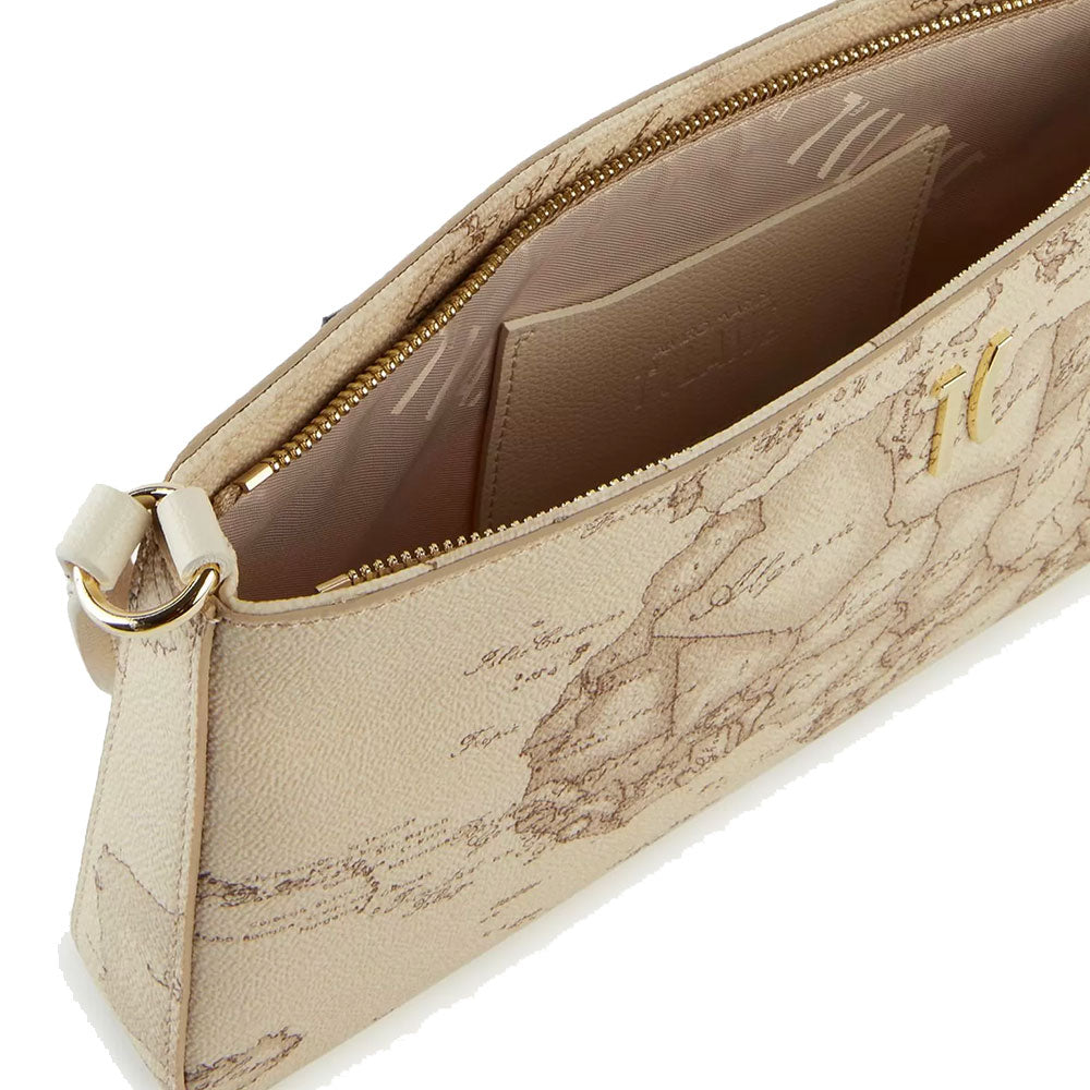 Pochette con Manichetto 1A Classe Alviero Martini linea Geo Safari Wave color Rafia PN14