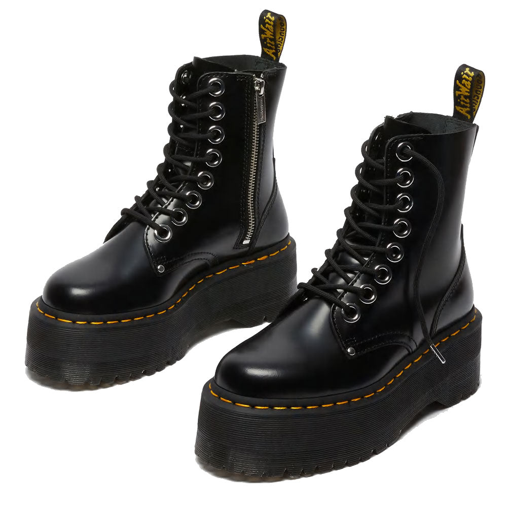 Scarpe Donna DR. MARTENS Stivali Platform linea Jadon Max in Pelle Buttero Nera